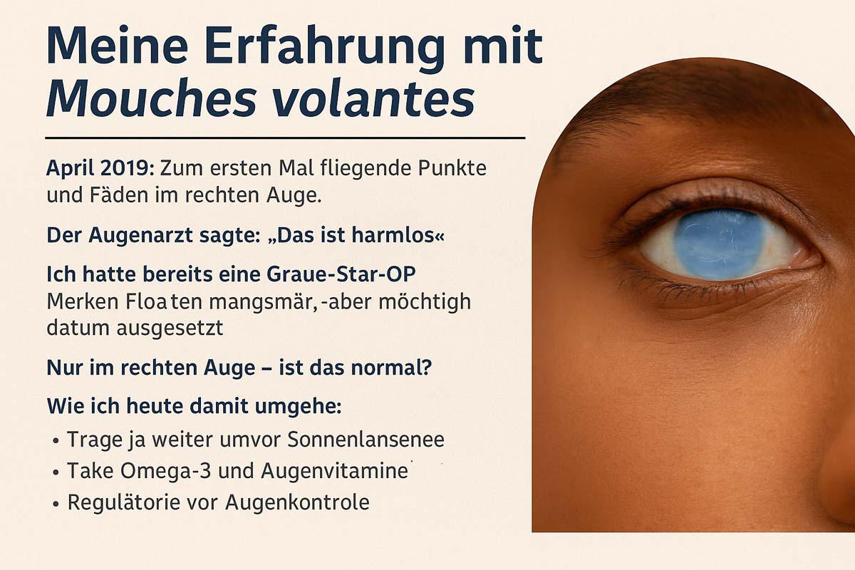 Meine Erfahrung mit Mouches Volantes – was der Augenarzt sagte und wie ich damit lebe