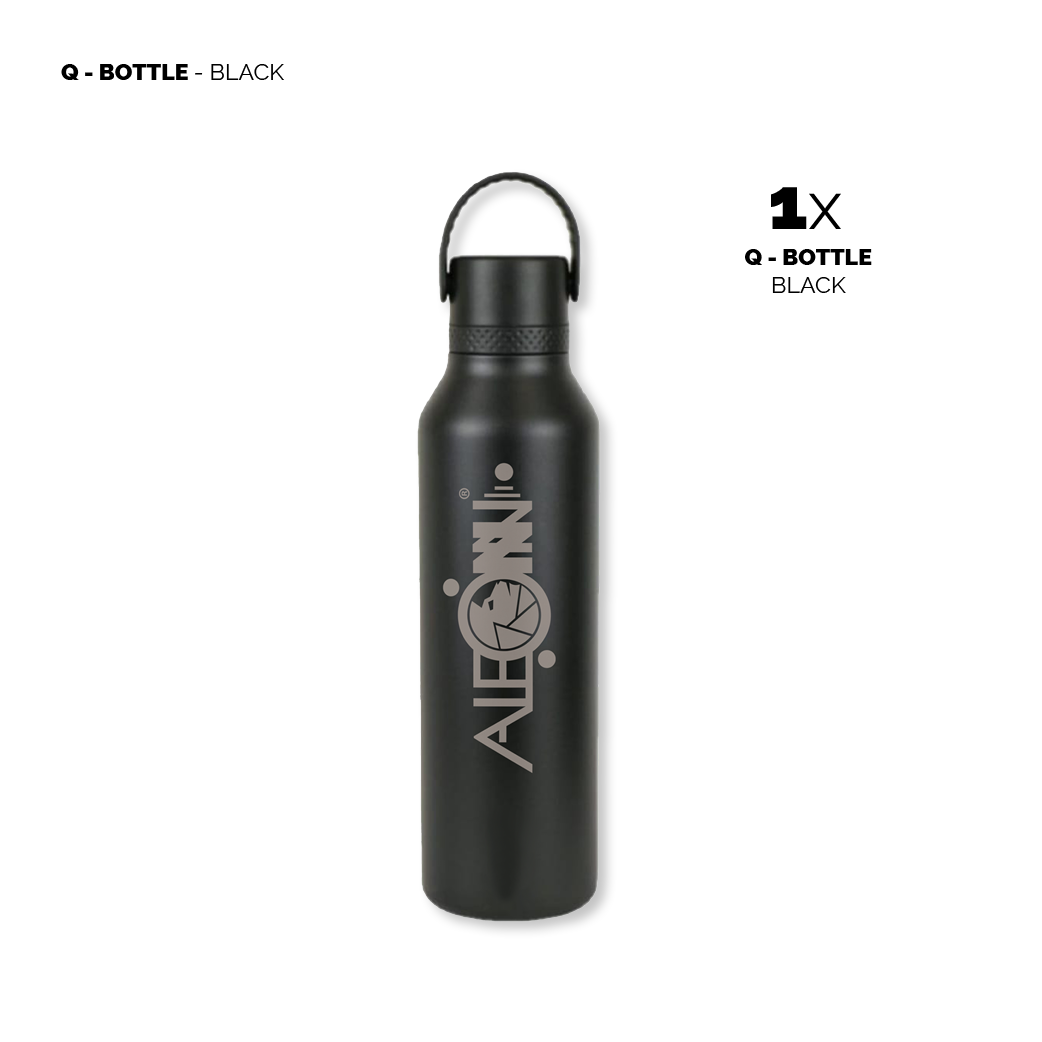 Q-Bottle Black by ALEONN – Hydration. Elevated.